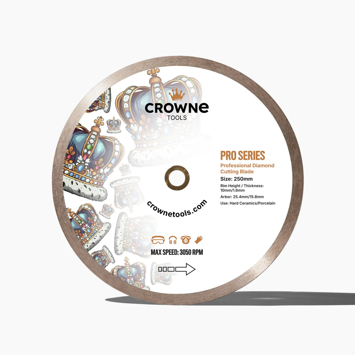 10" Pro Series Wet Saw Blade & 5" Grinder Blade from Crowne Tools 