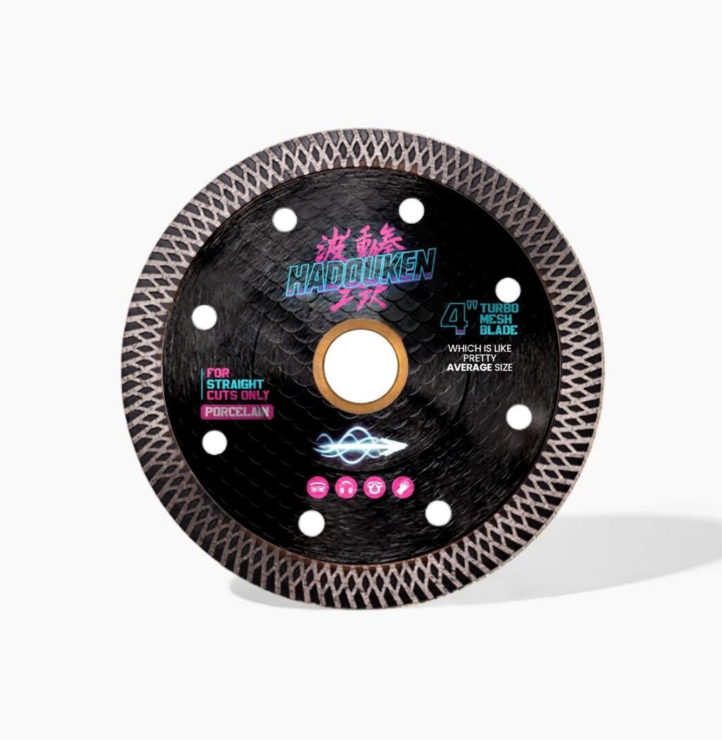 4.5&quot; Turbo Mesh Hadouken Diamond Grinder Blade inspired by video games &amp; pop culture