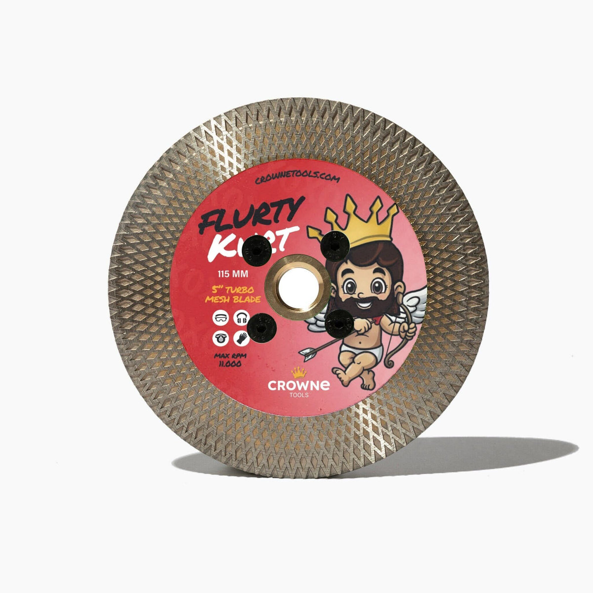 Crowne 5&quot; Flurty Kurt Diamond Grinder Blade with Flange For Cutting Tile &amp; Hard Surfaces