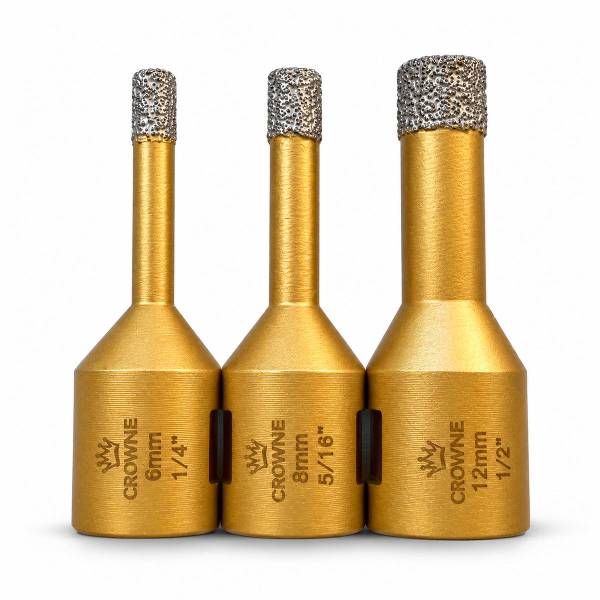 Needle D's — 3-Piece 5/8"-11 Threaded Diamond Drill Bit Set