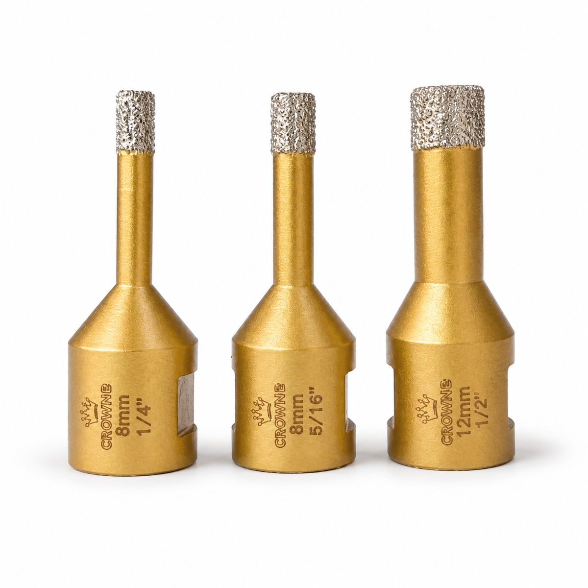 Needle D's — 3-Piece 5/8"-11 Threaded Diamond Drill Bit Set