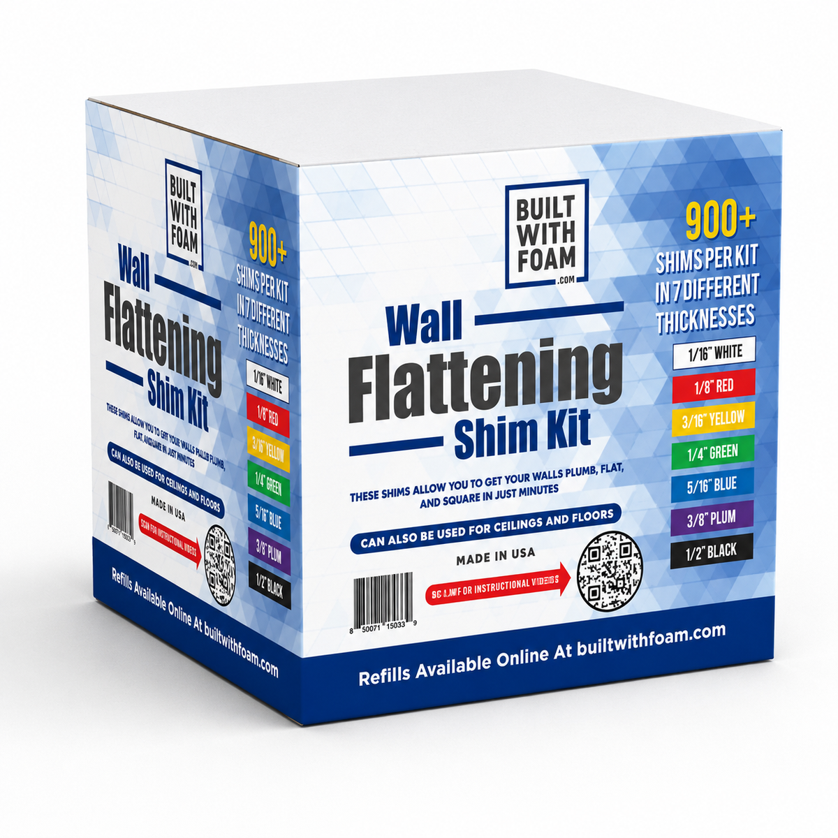 BUILT WITH FOAM - Wall Flattening Shim Kit