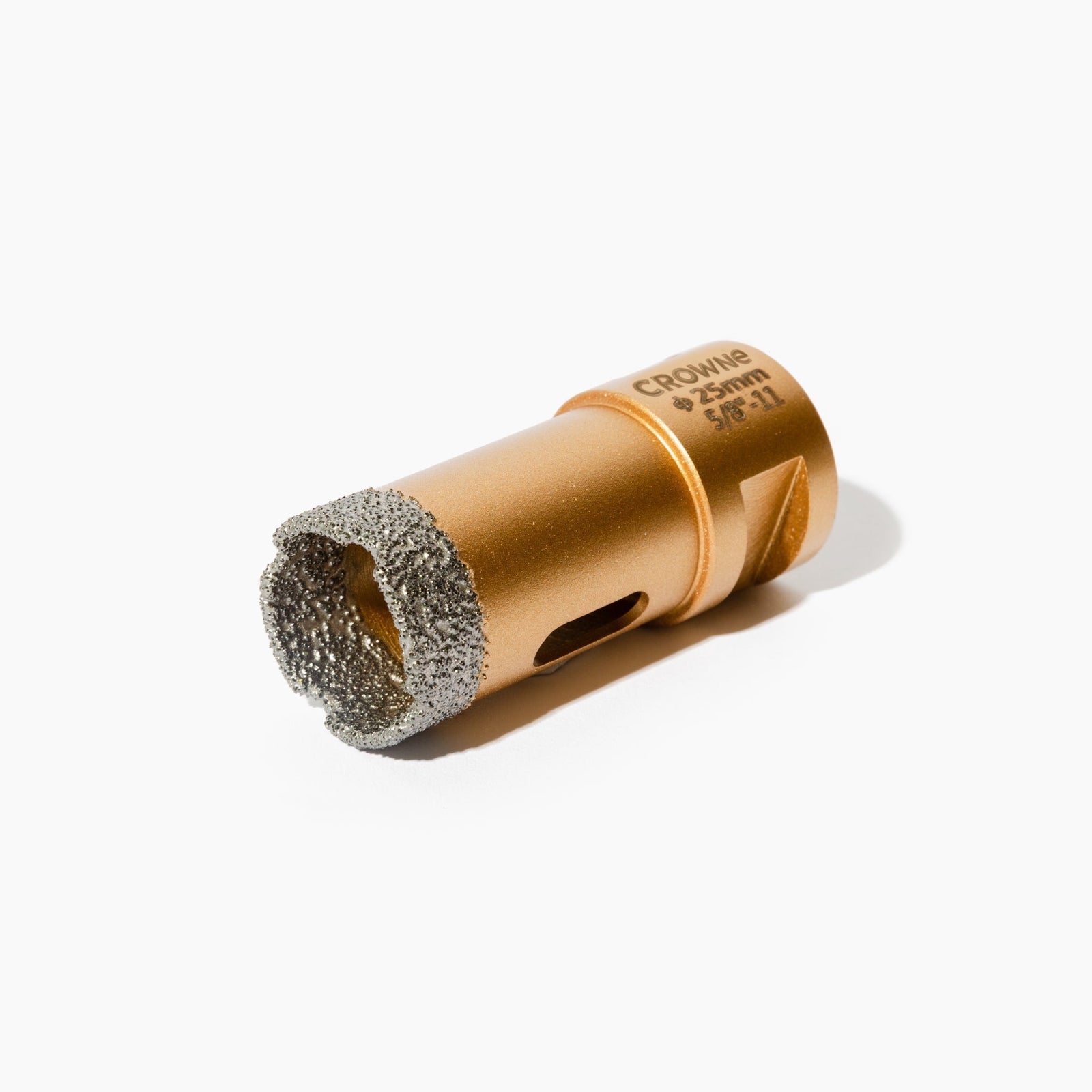 This 1 inch diamond hole saw effortlessly creates clean, precise holes in tile and engineered stone for various fixture installations.