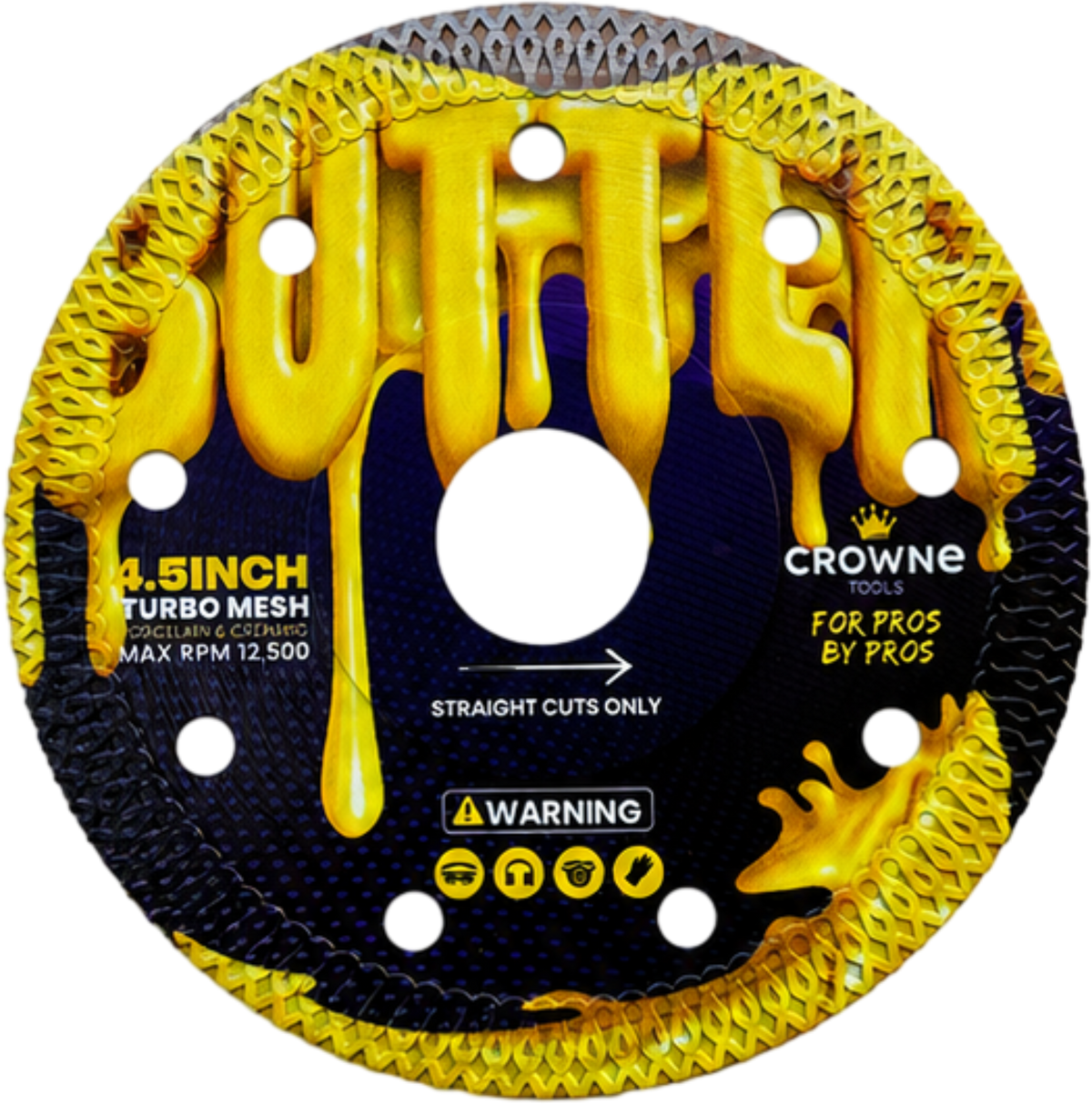 Butter — 4.5" Turbo Mesh Diamond Blade (Flangeless)