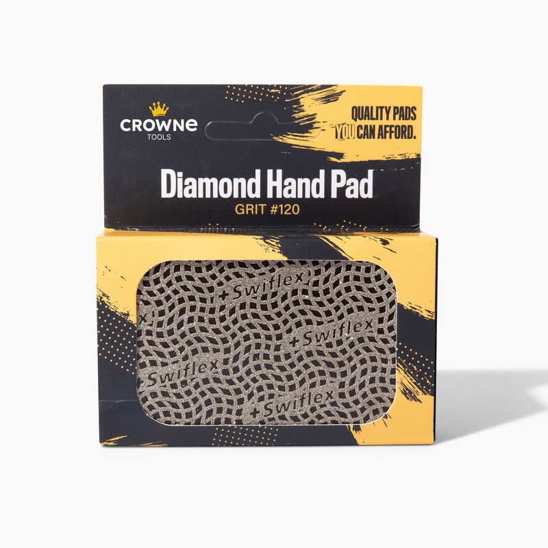 Crowne Tools Diamond Hand Pad 120 Grit For Tile &amp; Hard Surfaces 