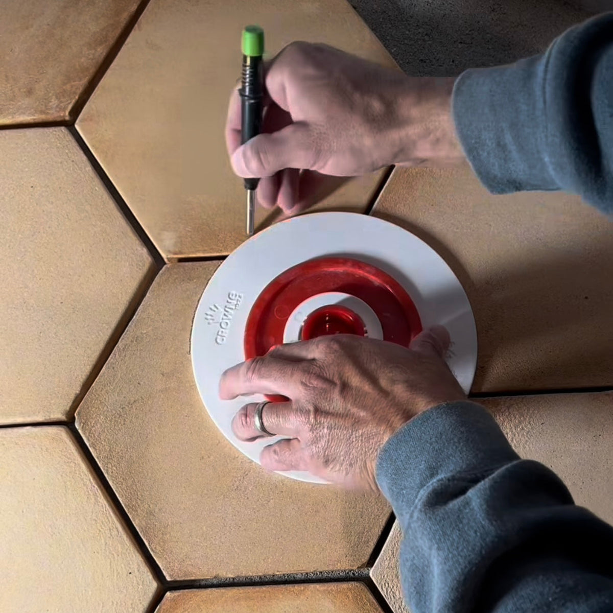 Tile BullsEye™ - Multi-Size Tile Drilling Template & Guide