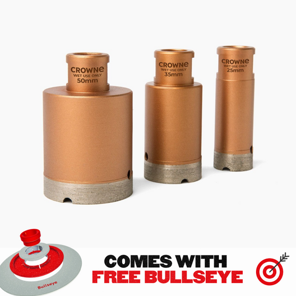 Crowne Thin Wall Diamond Bits | Hole Saw Set for Tile & Glass | 3 Sizes ...