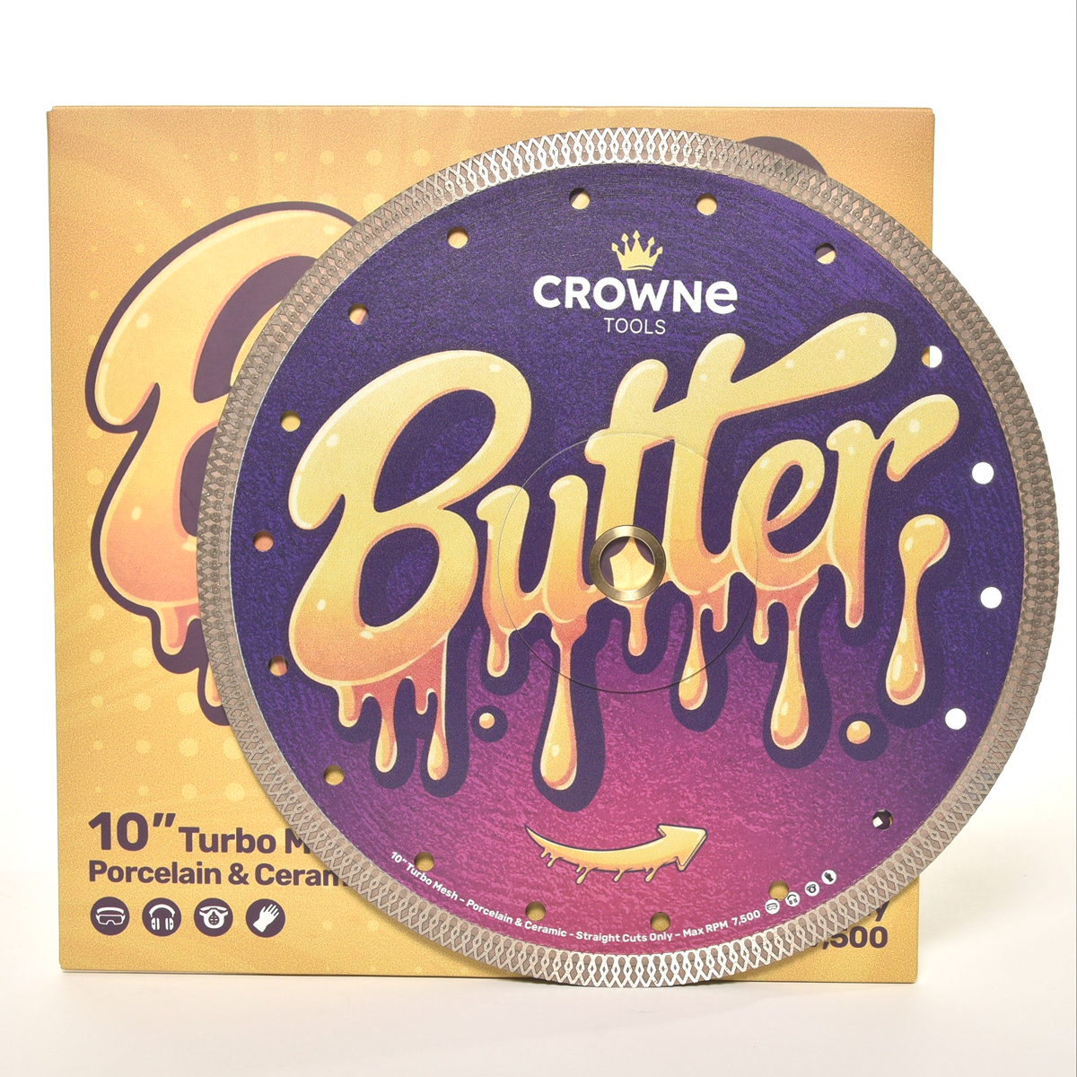 BIG Butter 10" wet saw turbo mesh blade