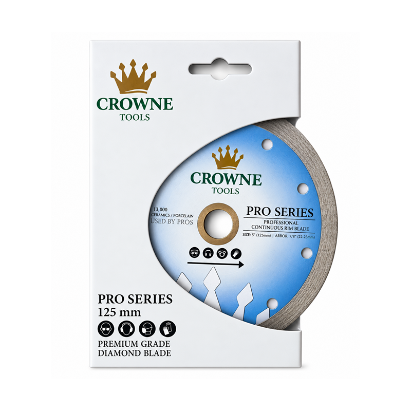 Crowne 5" Pro-Series Continuous Rim Blade For Angle Grinders