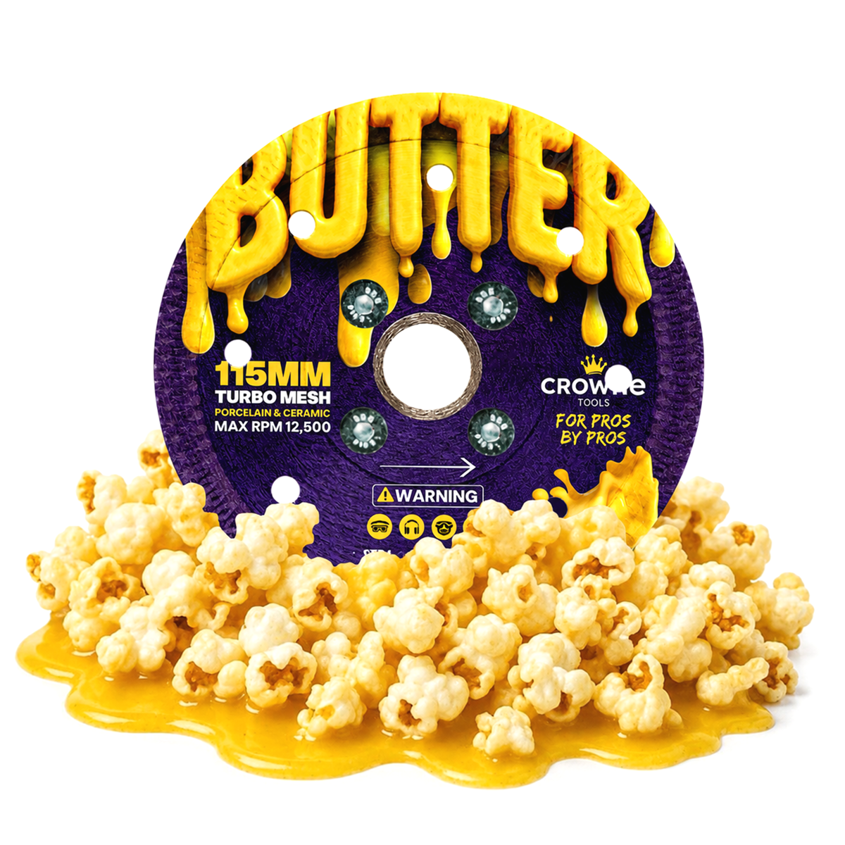 Crowne 4.5" Turbo Mesh Flush Mount "Butter" Grinder Blade (with Flange)