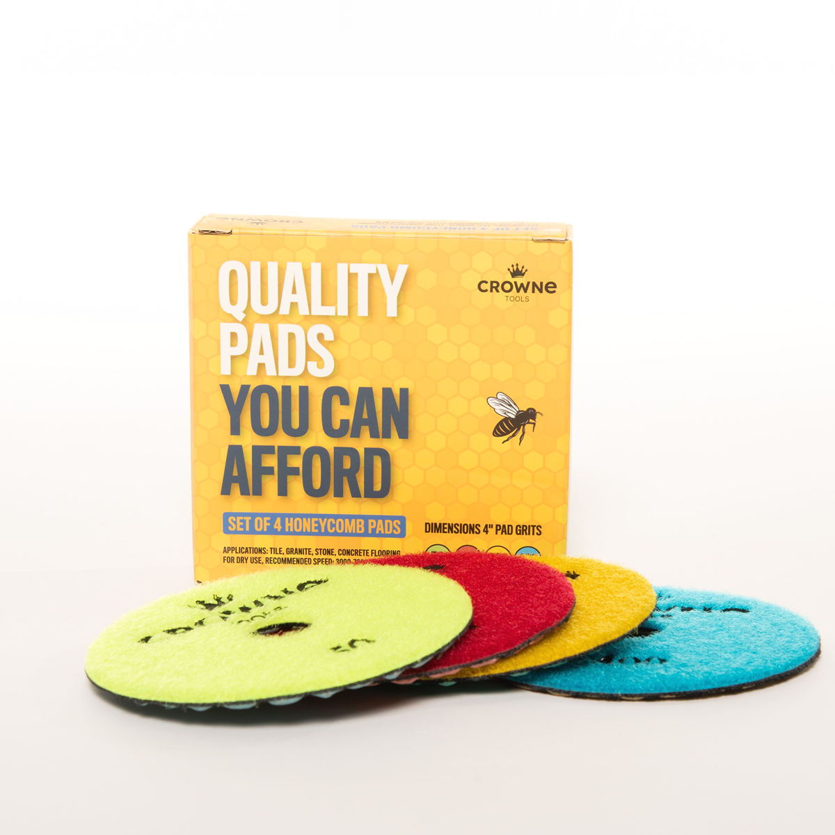 4" Honeycomb Polishing Set (50-100-200-400 Grit)