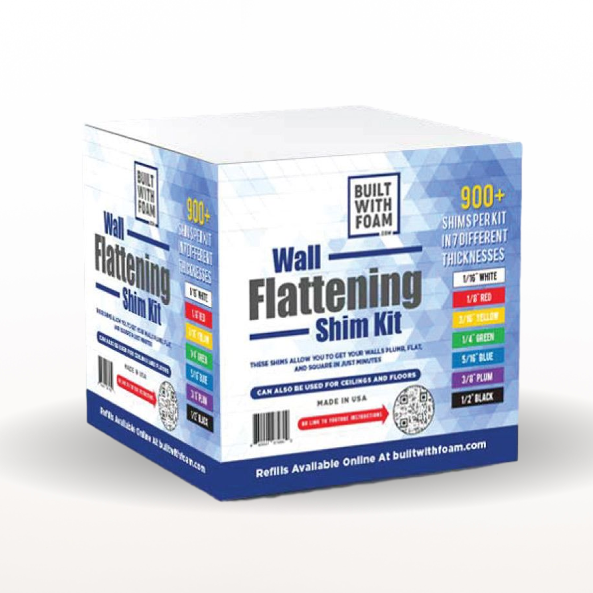 BUILT WITH FOAM - Wall Flattening Shim Kit