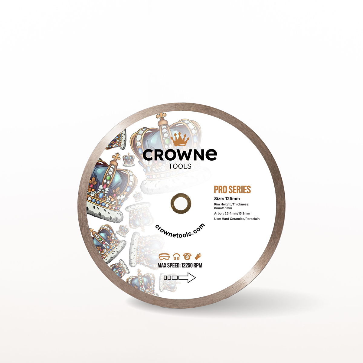 Crowne 5" Pro-Series Continuous Rim Blade For Angle Grinders